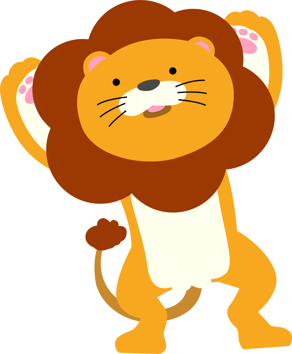 Lion Cartoon Illustration Cutout